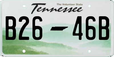 TN license plate B2646B