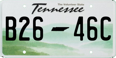 TN license plate B2646C