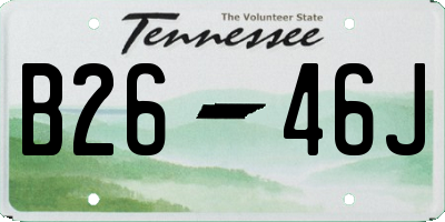 TN license plate B2646J