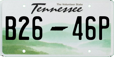 TN license plate B2646P