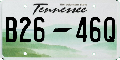 TN license plate B2646Q