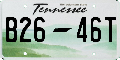 TN license plate B2646T
