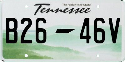 TN license plate B2646V