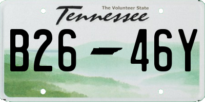TN license plate B2646Y