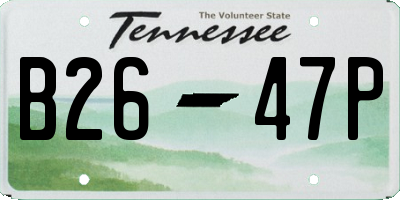 TN license plate B2647P