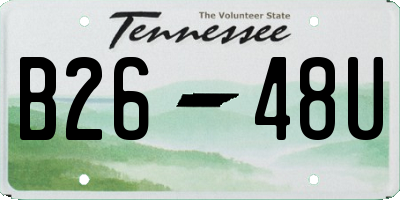 TN license plate B2648U