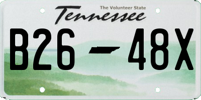 TN license plate B2648X