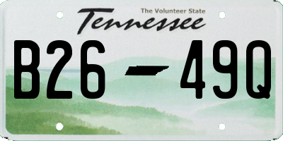 TN license plate B2649Q