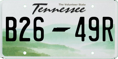 TN license plate B2649R
