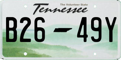 TN license plate B2649Y