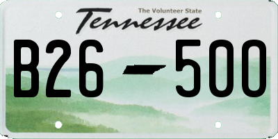 TN license plate B2650O