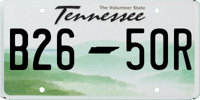 TN license plate B2650R
