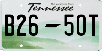 TN license plate B2650T