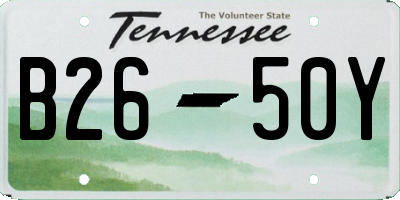 TN license plate B2650Y