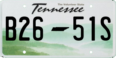TN license plate B2651S
