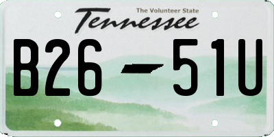 TN license plate B2651U