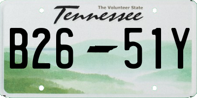 TN license plate B2651Y