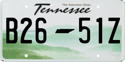 TN license plate B2651Z
