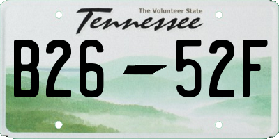TN license plate B2652F
