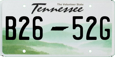 TN license plate B2652G