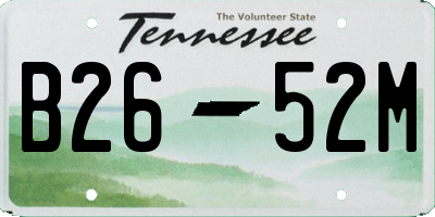 TN license plate B2652M