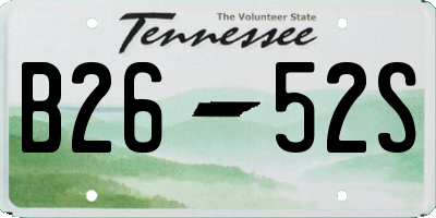 TN license plate B2652S