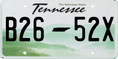 TN license plate B2652X