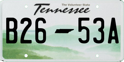TN license plate B2653A