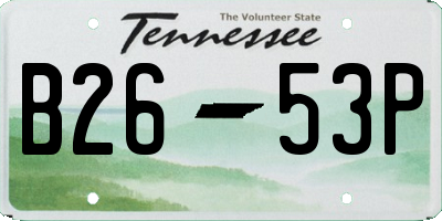 TN license plate B2653P