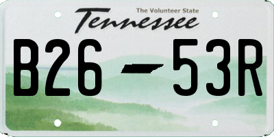TN license plate B2653R