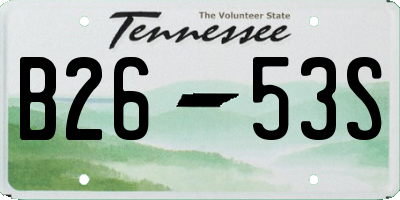 TN license plate B2653S