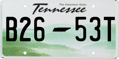 TN license plate B2653T