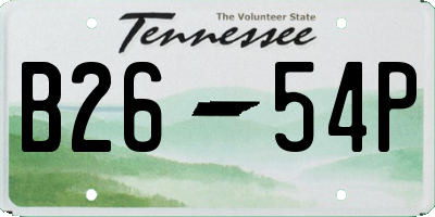 TN license plate B2654P