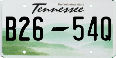 TN license plate B2654Q