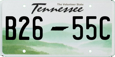 TN license plate B2655C