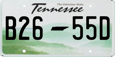 TN license plate B2655D