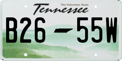 TN license plate B2655W