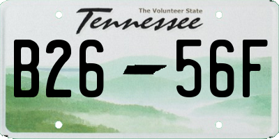 TN license plate B2656F