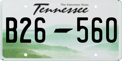 TN license plate B2656O