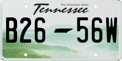 TN license plate B2656W
