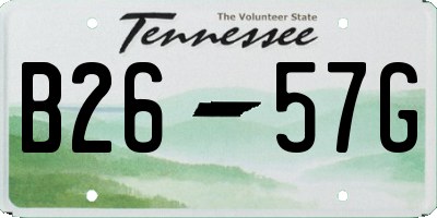 TN license plate B2657G