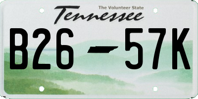TN license plate B2657K