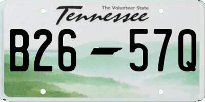 TN license plate B2657Q