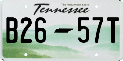 TN license plate B2657T