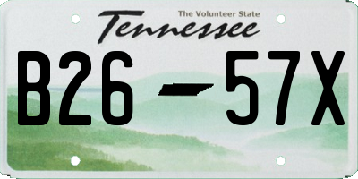TN license plate B2657X