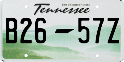 TN license plate B2657Z
