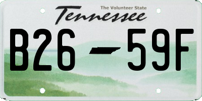 TN license plate B2659F