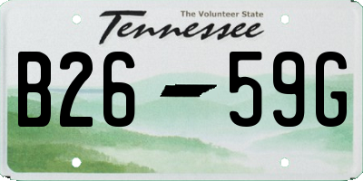 TN license plate B2659G