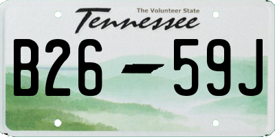 TN license plate B2659J