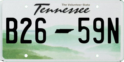 TN license plate B2659N